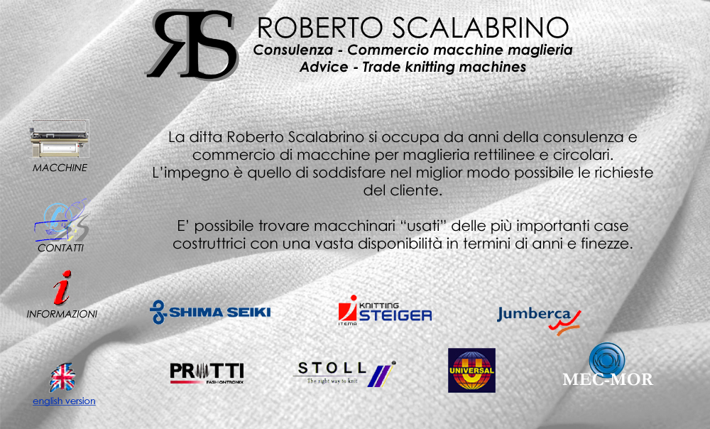 Ditta Roberto Scalabrino commercio macchine maglieria usate - trade second hand knitting machines
